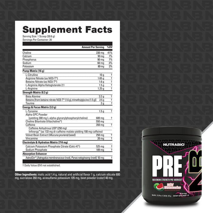 NutraBio Pre