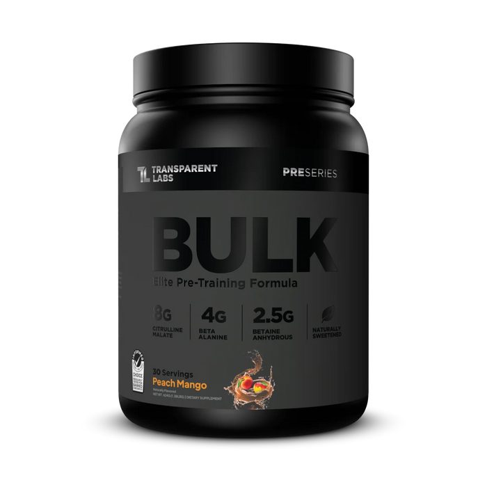 Transparent Labs Bulk Black Pre