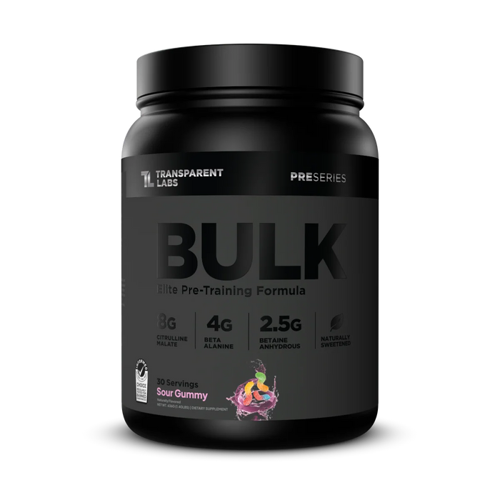 Transparent Labs Bulk Black Pre