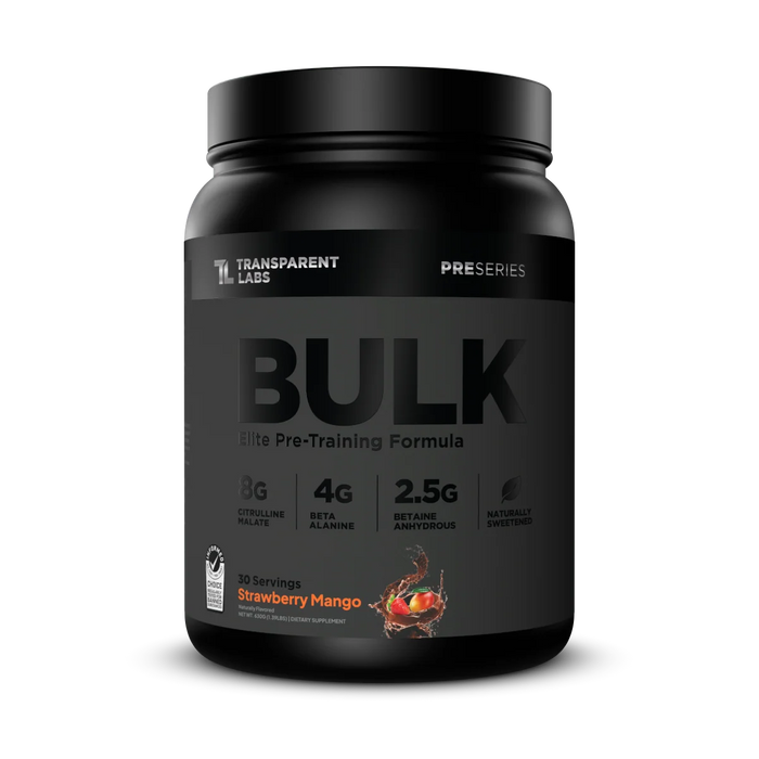 Transparent Labs Bulk Black Pre
