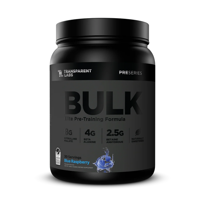 Transparent Labs Bulk Black Pre